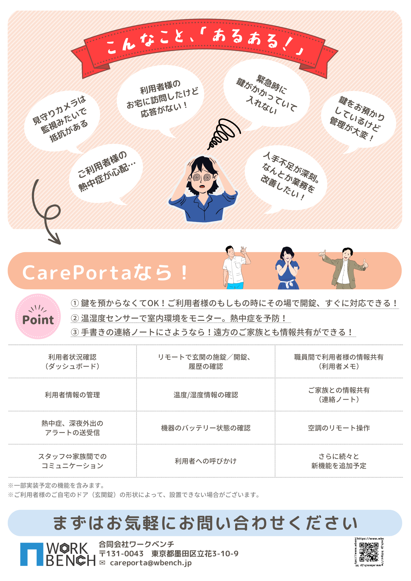 CarePortaのパンフレット（ウラ）